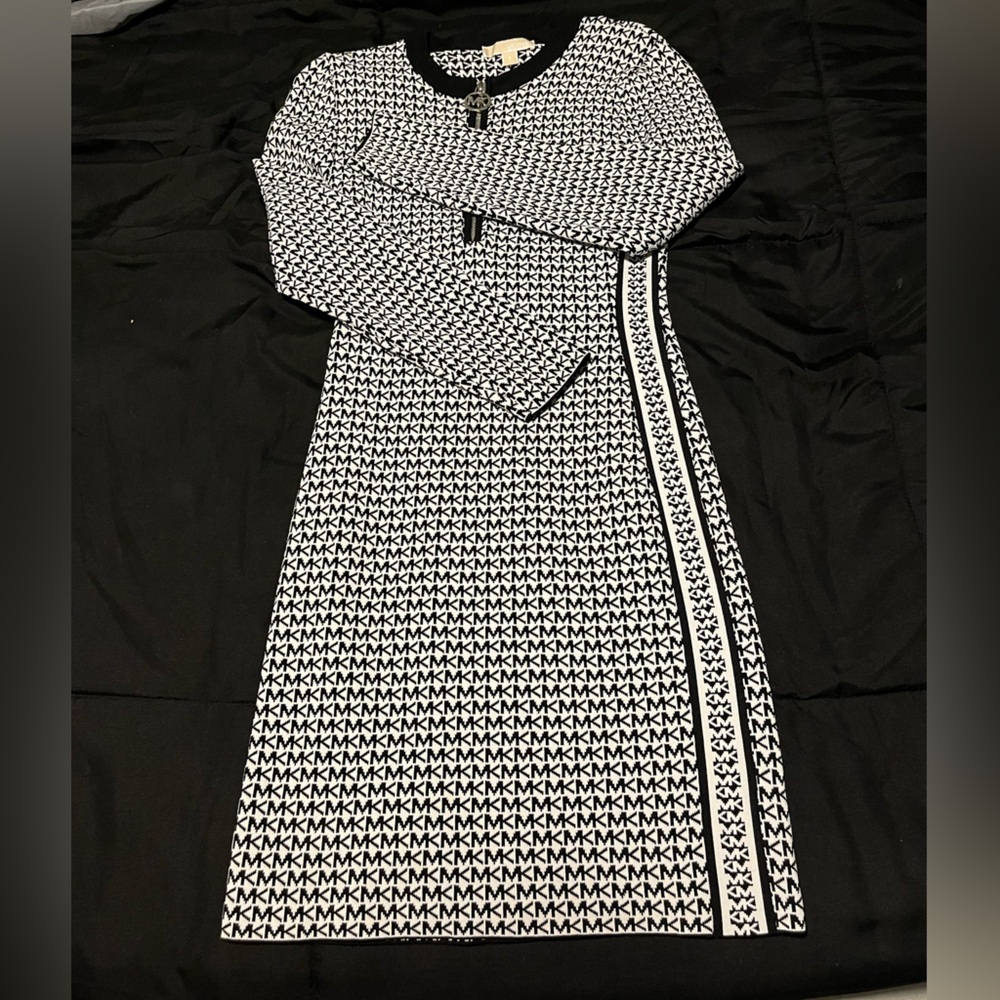 Michael Kors Monochrome MK Logo Dress